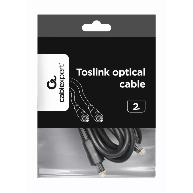 Καλώδιο ήχου, Gembird Toslink, 2 m, μαύρο, αρσενικό-αρσενικό