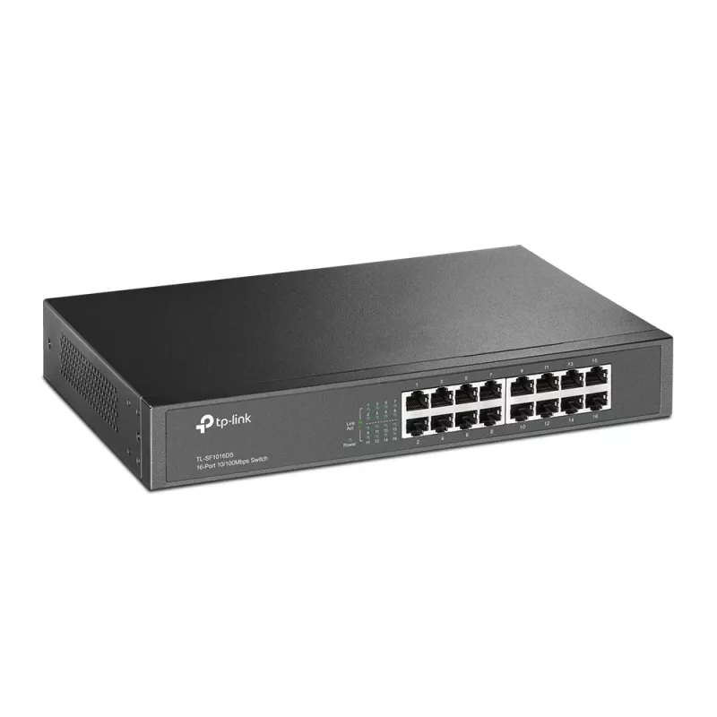 TP-Link TL-SF1016DS Δικτυακός διακόπτης Unmanaged Fast Ethernet (10/100) 1U Μαύρο