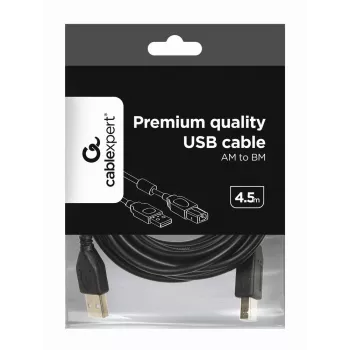 GEMBIRD Premium Qualität Καλώδιο USB A αρσενικό σε B αρσενικό 4,5m - Μαύρο