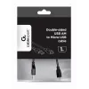 GEMBIRD αμφίδρομο καλώδιο USB 2.0 AM σε Micro-USB, 1m - μαύρο