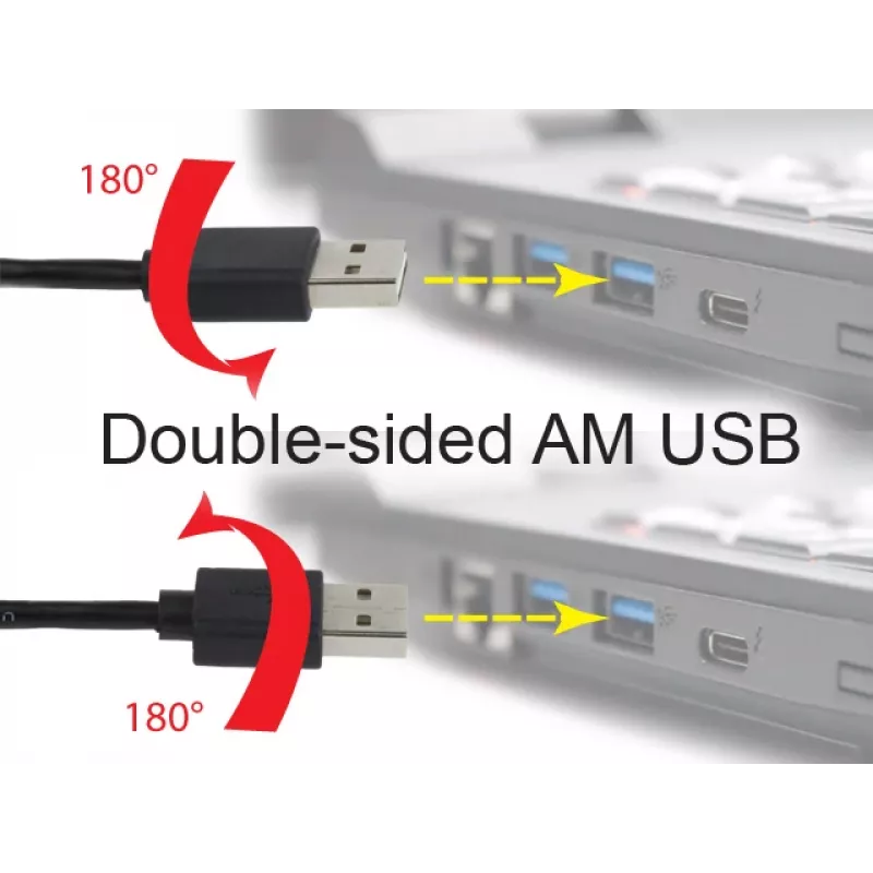 GEMBIRD αμφίδρομο καλώδιο USB 2.0 AM σε Micro-USB, 1m - μαύρο