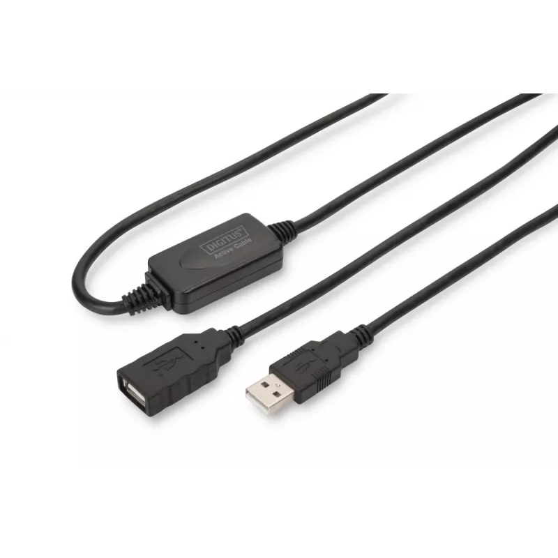 DIGITUS Καλώδιο επαναλήπτη USB 2.0 USB A αρσενικό / A θηλυκό 15m (DA-73101)
