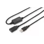 DIGITUS Καλώδιο επαναλήπτη USB 2.0 USB A αρσενικό / A θηλυκό 15m (DA-73101)
