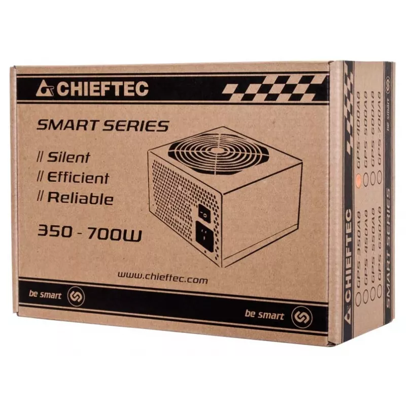 Chieftec Smart GPS-600A8 Τροφοδοτικό 600 W 20+4 Pin ATX ATX Μαύρο