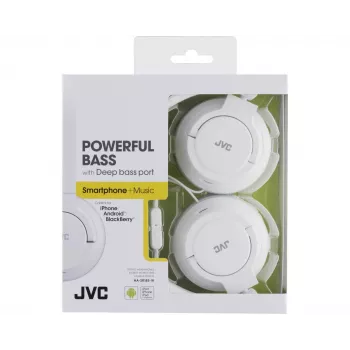 JVC HA-SR185-W-E Ελαφριά Ακουστικά, Ενσύρματα, 10 - 22000 Hz, Κλήσεις/Μουσική, 108 g, Headset, Λευκό