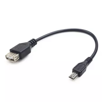 GEMBIRD Καλώδιο USB OTG AF σε Micro BM 15 cm - Μαύρο