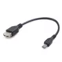 GEMBIRD Καλώδιο USB OTG AF σε Micro BM 15 cm - Μαύρο