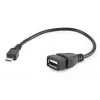 GEMBIRD Καλώδιο USB OTG AF σε Micro BM 15 cm - Μαύρο