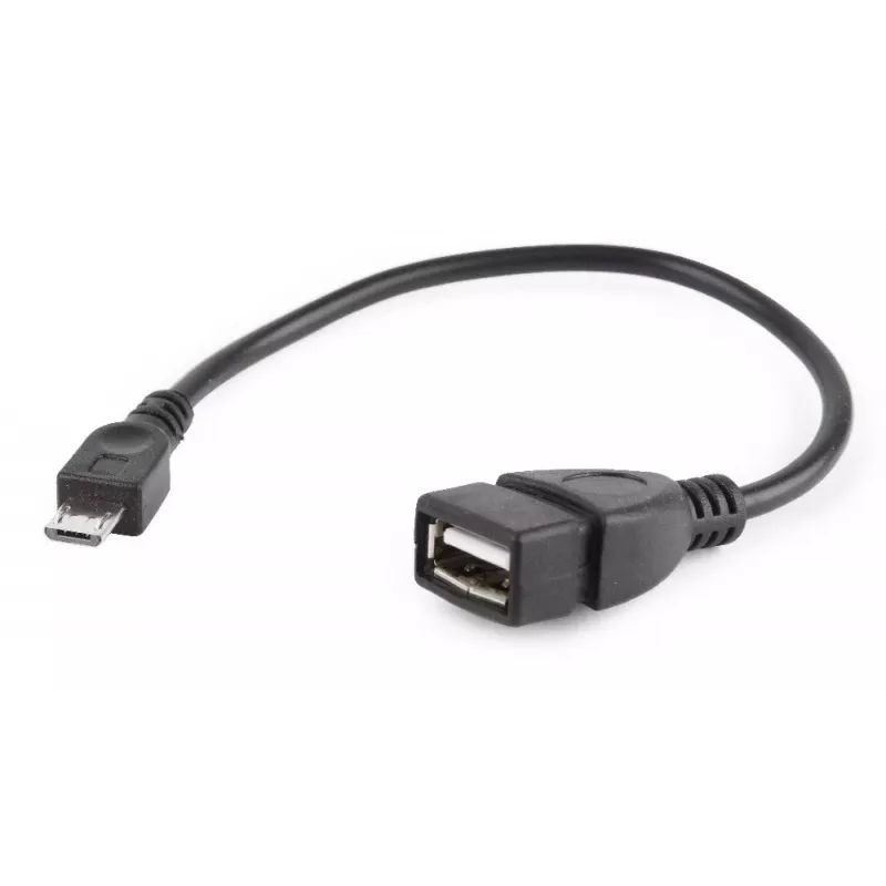 GEMBIRD Καλώδιο USB OTG AF σε Micro BM 15 cm - Μαύρο