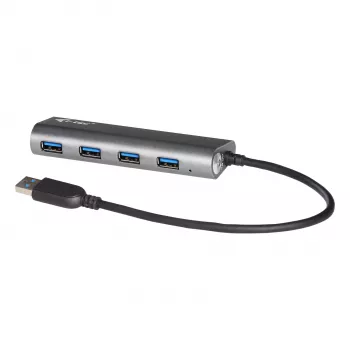 USB Hub i-tec Metal Superspeed USB 3.0 4-Port Hub 5000 Mbit/s Γκρι