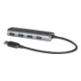 USB Hub i-tec Metal Superspeed USB 3.0 4-Port Hub 5000 Mbit/s Γκρι