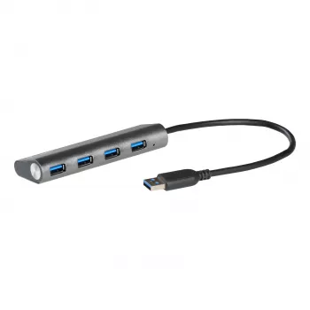 USB Hub i-tec Metal Superspeed USB 3.0 4-Port Hub 5000 Mbit/s Γκρι
