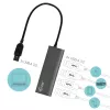USB Hub i-tec Metal Superspeed USB 3.0 4-Port Hub 5000 Mbit/s Γκρι