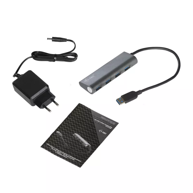 USB Hub i-tec Metal Superspeed USB 3.0 4-Port Hub 5000 Mbit/s Γκρι