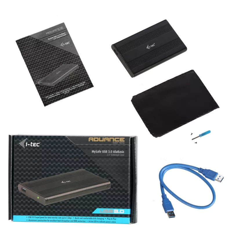 Θήκη HDD/SSD i-tec Advance MySafe AluBasic 2.5 inch USB 3.0