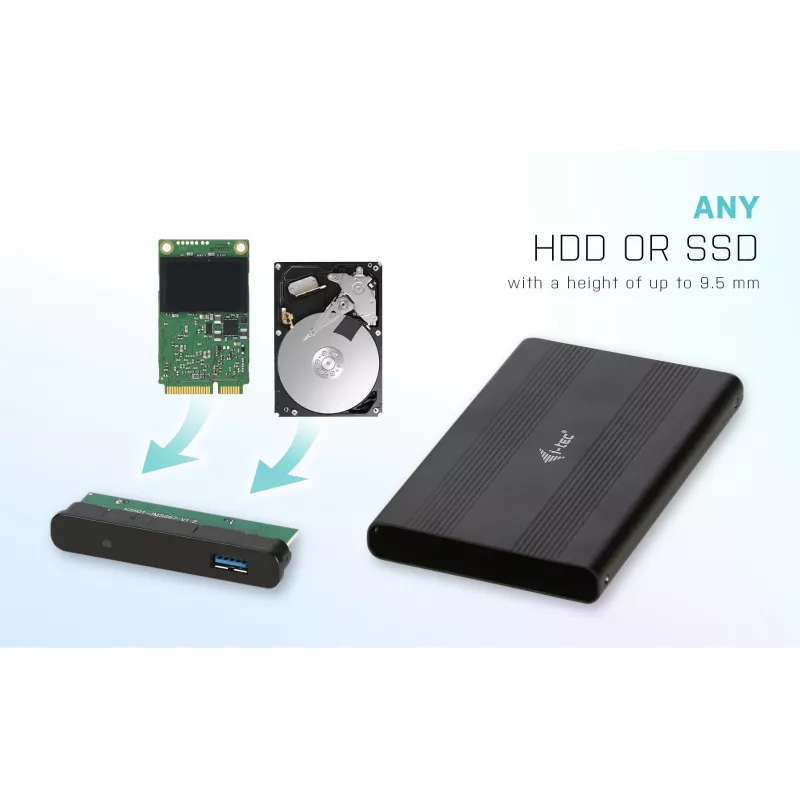Θήκη HDD/SSD i-tec Advance MySafe AluBasic 2.5 inch USB 3.0