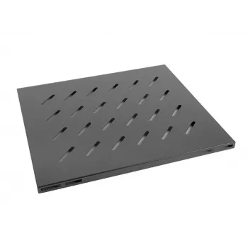 Ράφι Rack LANBERG AK-1003-B — Ράφι 1U 19 inch, 465×500×22 mm, αντοχή 120 kg, μαύρο