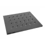 Ράφι Rack LANBERG AK-1003-B — Ράφι 1U 19 inch, 465×500×22 mm, αντοχή 120 kg, μαύρο