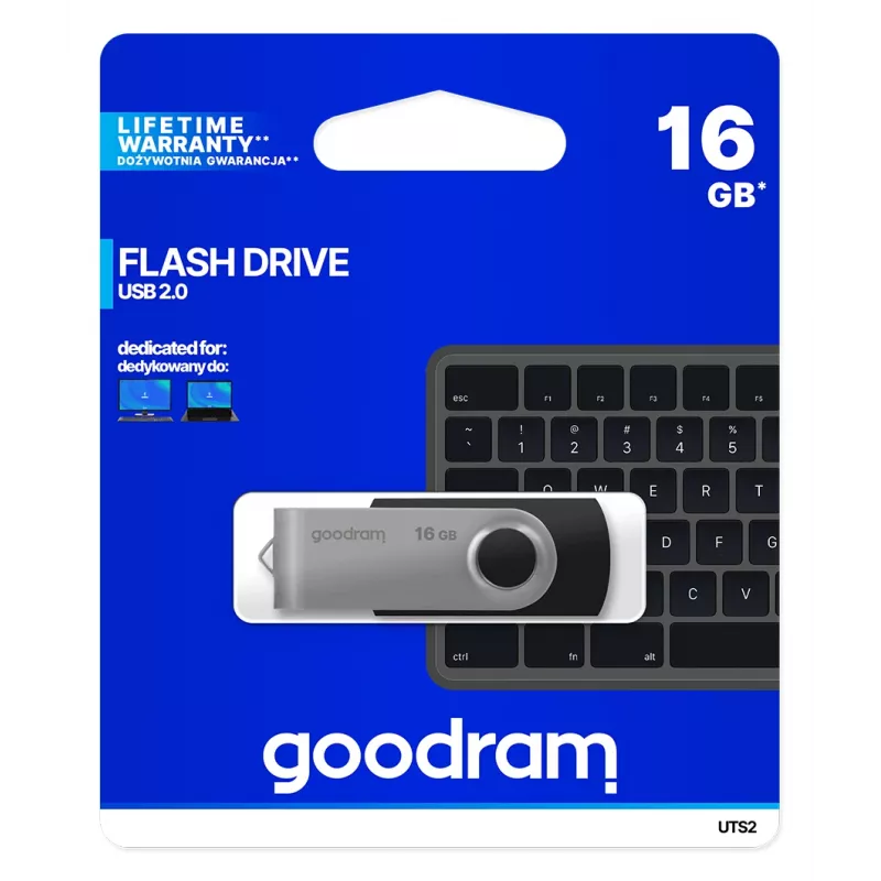 Goodram UTS2 USB stick 16 GB USB Type-A 2.0 Μαύρο