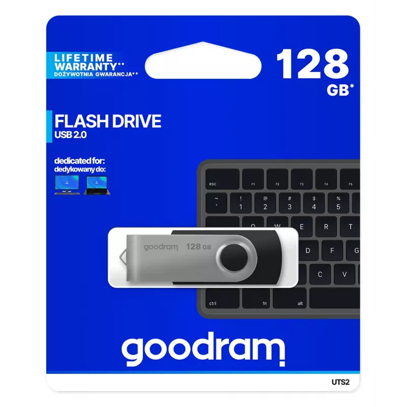 Goodram UTS2 USB stick 128 GB USB Type-A 2.0 Μαύρο