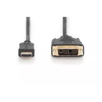 DIGITUS ASSMANN Καλώδιο προσαρμογέα HDMI, Type-A-DVI(18+1) M/M, 2m Full HD μαύρο