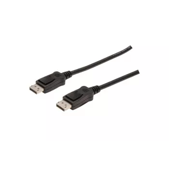 DIGITUS Καλώδιο σύνδεσης DisplayPort, DP M/M, 1m με κλείδωμα, Ultra HD 4K μαύρο