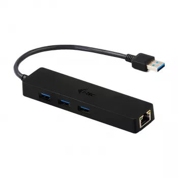 i-tec Advance USB 3.0 λεπτό HUB 3 Θυρών Προσαρμογέας Gigabit Ethernet Μαύρο