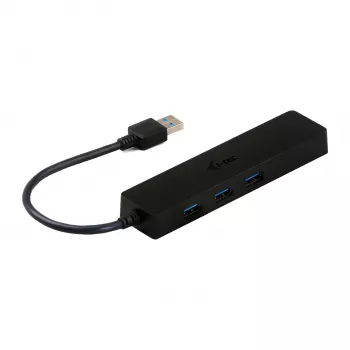 i-tec Advance USB 3.0 λεπτό HUB 3 Θυρών Προσαρμογέας Gigabit Ethernet Μαύρο