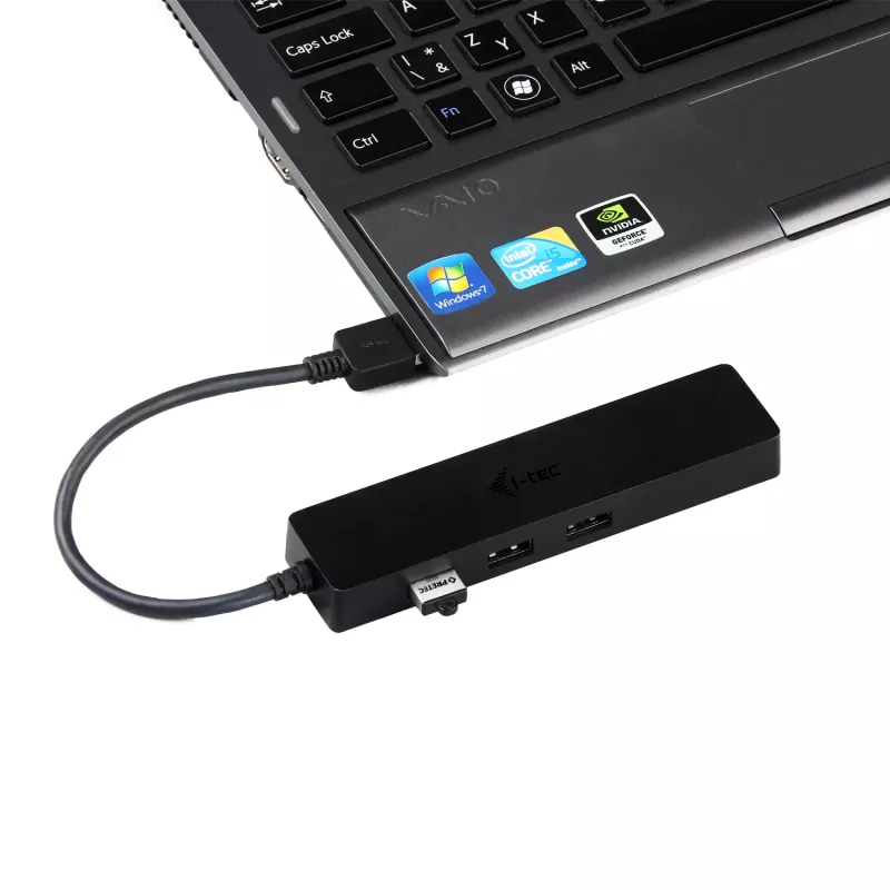 i-tec Advance USB 3.0 λεπτό HUB 3 Θυρών Προσαρμογέας Gigabit Ethernet Μαύρο
