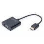 DIGITUS Προσαρμογέας μετατροπής HDMI σε VGA Type A - Υποδοχή VGA (D-Sub), υποδοχή ήχου 3,5 mm, μαύρο