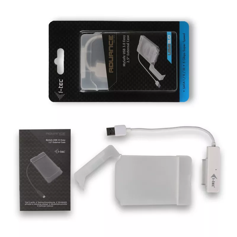Θήκη HDD/SSD i-tec MySafe USB 3.0 Easy 2,5 ίντσες Εξωτερική θήκη – Λευκή