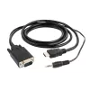 GEMBIRD Καλώδιο προσαρμογέα HDMI σε VGA και ήχο, μονή σύνδεση, 1,8 m - μαύρο