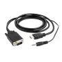 GEMBIRD Καλώδιο προσαρμογέα HDMI σε VGA και ήχο, μονή σύνδεση, 1,8 m - μαύρο