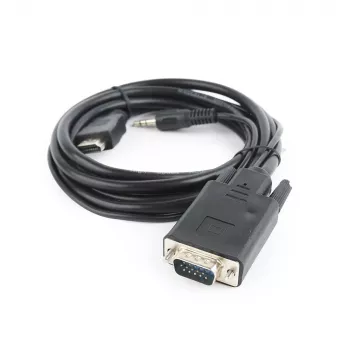 GEMBIRD Καλώδιο προσαρμογέα HDMI σε VGA και ήχο, μονή σύνδεση, 1,8 m - μαύρο