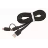 GEMBIRD Καλώδιο φόρτισης USB σε Apple Lightning και Micro-USB combo 1m - Μαύρο