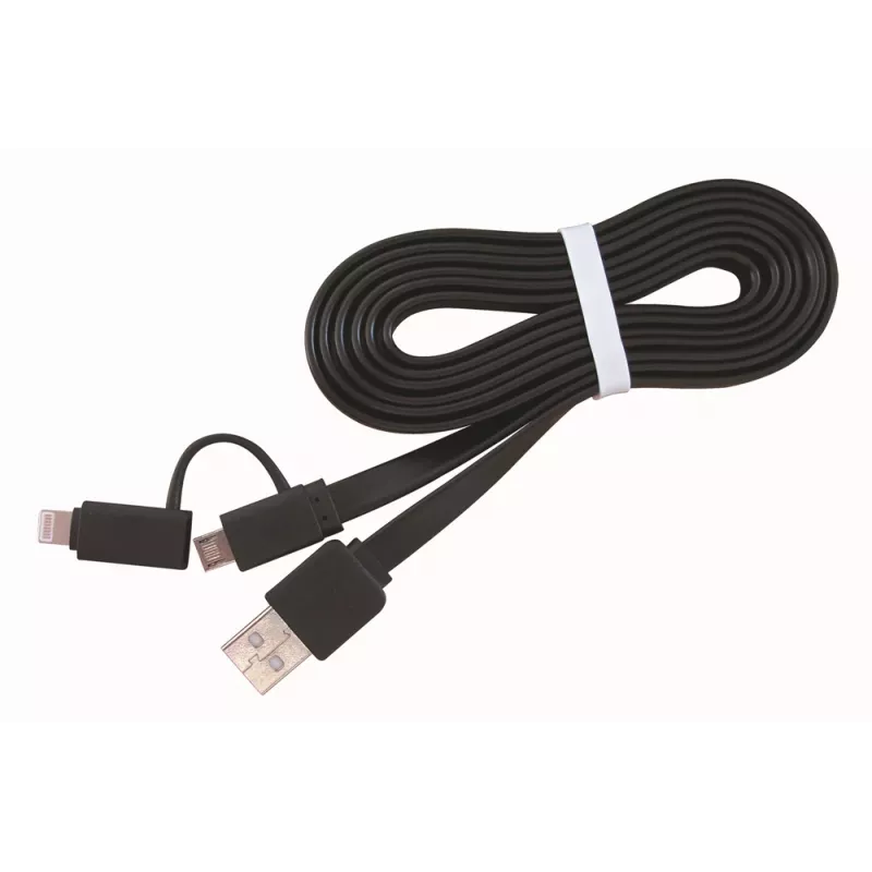 GEMBIRD Καλώδιο φόρτισης USB σε Apple Lightning και Micro-USB combo 1m - Μαύρο