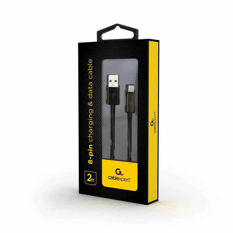GEMBIRD Καλώδιο συγχρονισμού και φόρτισης USB σε Apple Lightning, 2m - Μαύρο