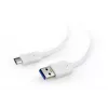 GEMBIRD Καλώδιο USB 3.0 AM σε Type-C (AM/CM) 1 m - Λευκό