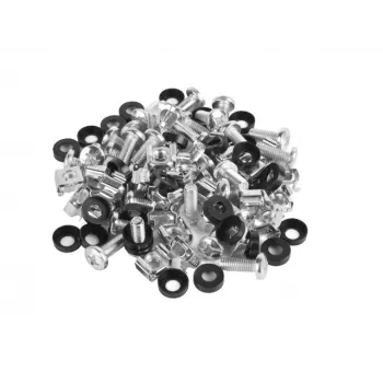 Σετ συναρμολόγησης LANBERG AK-1302-S — ανοξείδωτο ατσάλι, 50 τεμ., περιλαμβάνει παξιμάδια κλωβού και βίδες