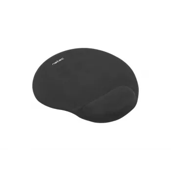 Mauspad NATEC Marmot Μαύρο με υποστήριξη καρπού gel, επιφάνεια υφάσματος 245×225×22 mm