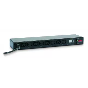 APC AP7920B PDU rack με έλεγχο εξόδων, 1U 19 ιντσών, 2300 VA, 10 A/230 V, 12 A/208 V, 8 έξοδοι C13, είσοδος C14, καλώδιο 1,98 m, Ethernet, μαύρο