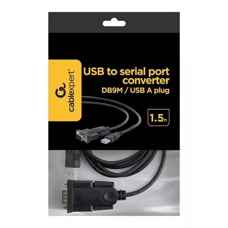 GEMBIRD USB σε DB9M RS232 PL2303TA μετατροπέας μαύρο - 1,5 m