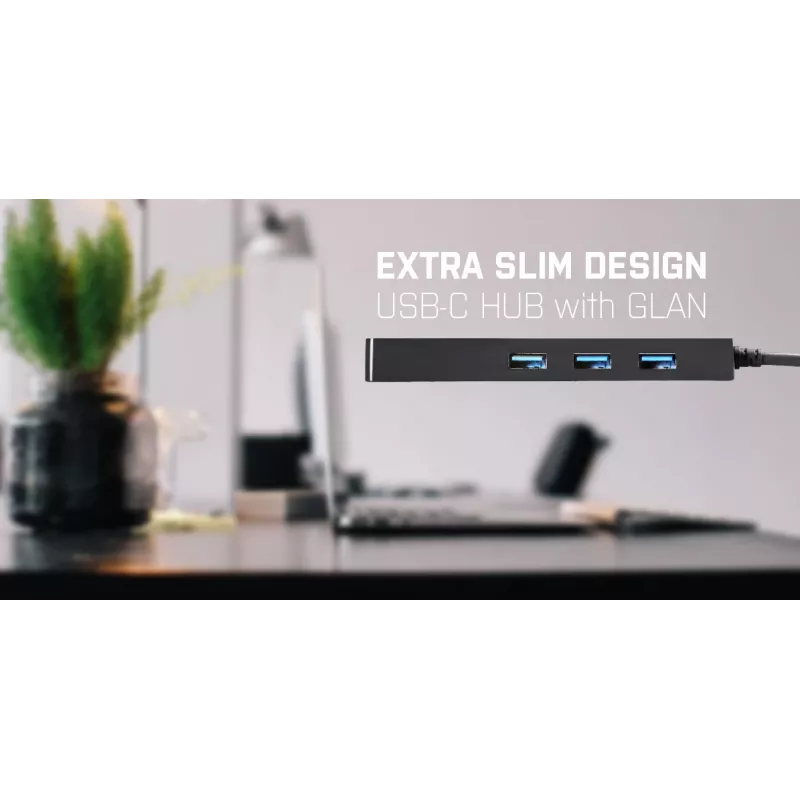 i-tec Advance USB-C λεπτό παθητικό HUB 3 θυρών + προσαρμογέας Gigabit Ethernet