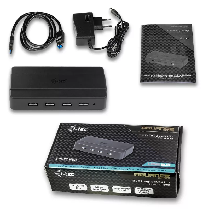 i-tec USB 3.0 Charging HUB 4 θυρών τροφοδοτικό USB 3.2 Gen 1 Type-B