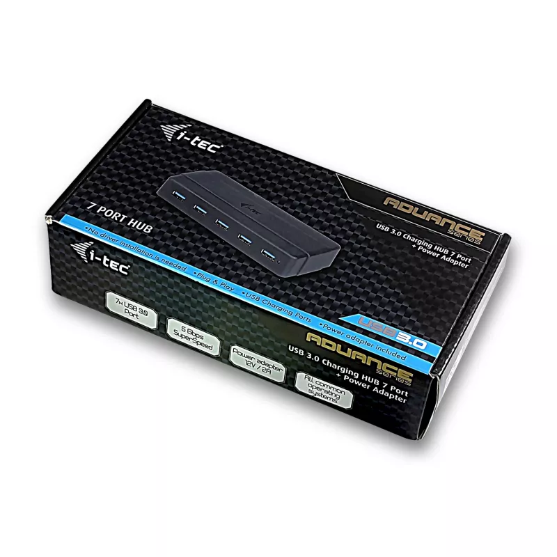 i-tec USB 3.0 Charging HUB 7 θυρών τροφοδοτικό USB 3.2 Gen 1 Type-B