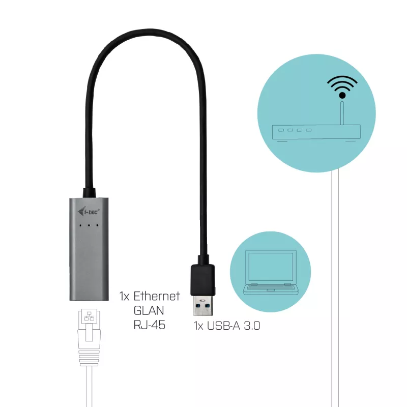 Προσαρμογέας Ethernet i-tec Metal USB 3.0 U3METALGLAN