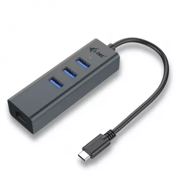i-tec Metal USB-C HUB 3 θυρών + προσαρμογέας Gigabit Ethernet