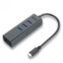i-tec Metal USB-C HUB 3 θυρών + προσαρμογέας Gigabit Ethernet