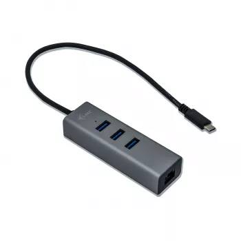 i-tec Metal USB-C HUB 3 θυρών + προσαρμογέας Gigabit Ethernet