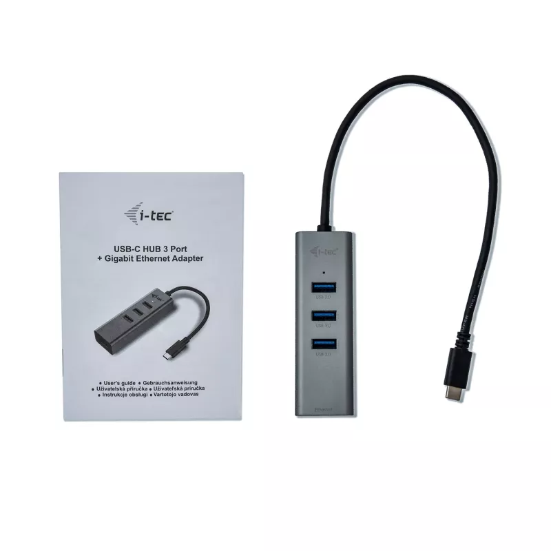 i-tec Metal USB-C HUB 3 θυρών + προσαρμογέας Gigabit Ethernet